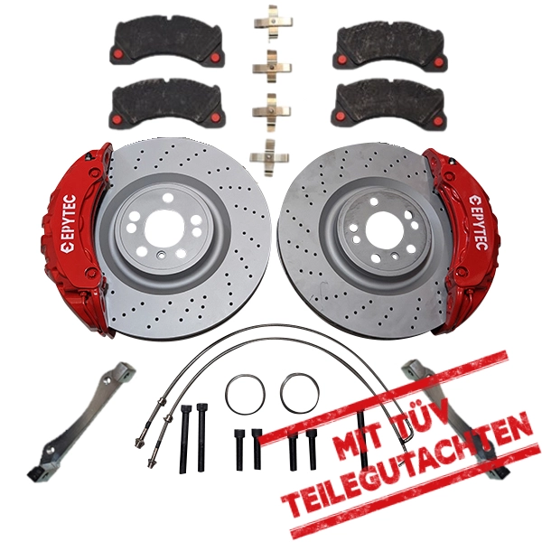 Großes Bremsanlagen KIT VW Golf 7 8 Seat Leon Audi A3 Cupra Leon Skoda Porsche Panamera Bremssattel 375x36mm Bremsscheibe mit Teilegutachten - Farbe Bremssattel: Rot mit Epytec Logo Großes Bremsanlagen KIT VW Golf 7 8 Seat Leon Audi A3 Cupra Leon Skoda Porsche Panamera Bremssattel 375x36mm Bremsscheibe mit Teilegutachten - Farbe Bremssattel: Rot mit Epytec Logo