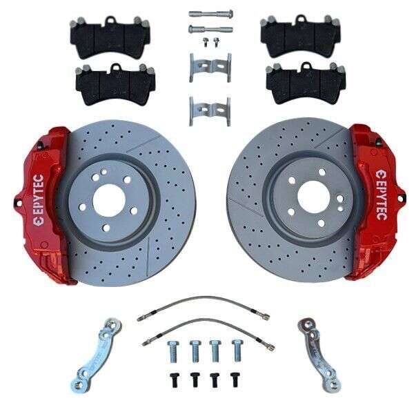 Big Brake systems KIT Audi A4 B5 A6 VW Passat 3BG 3B ZR18 Brake caliper 350x32mm Brake disc - Farbe Bremssattel: Rot mit Epytec Logo