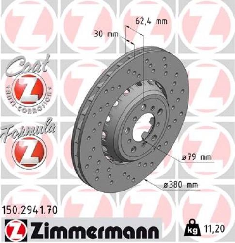 2xBremsscheibe BMW 2er Coupe 3er 4er Coupe Cabriolet M Serie zweiteilig 380x30 Zimmermann Formula Z Coat Z 150.2941.70 2xBremsscheibe BMW 2er Coupe 3er 4er Coupe Cabriolet M Serie zweiteilig 380x30 Zimmermann Formula Z Coat Z 150.2941.70