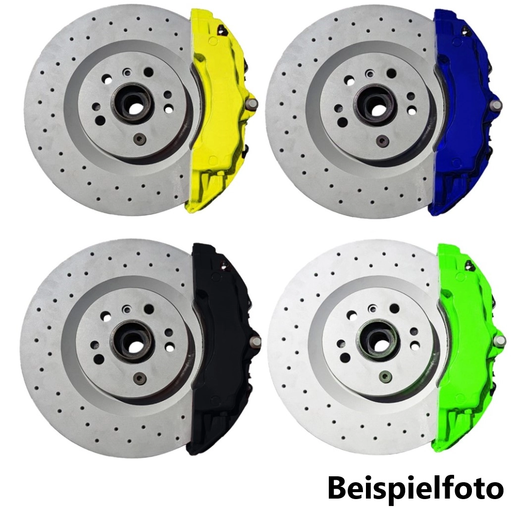 Großes Bremsanlagen KIT 3er BMW E30 Porsche Cayenne ZL17 ZR17 Bremssattel 328x25mm Bremsscheibe - Farbe Bremssattel: In Wunschfarbe lackiert