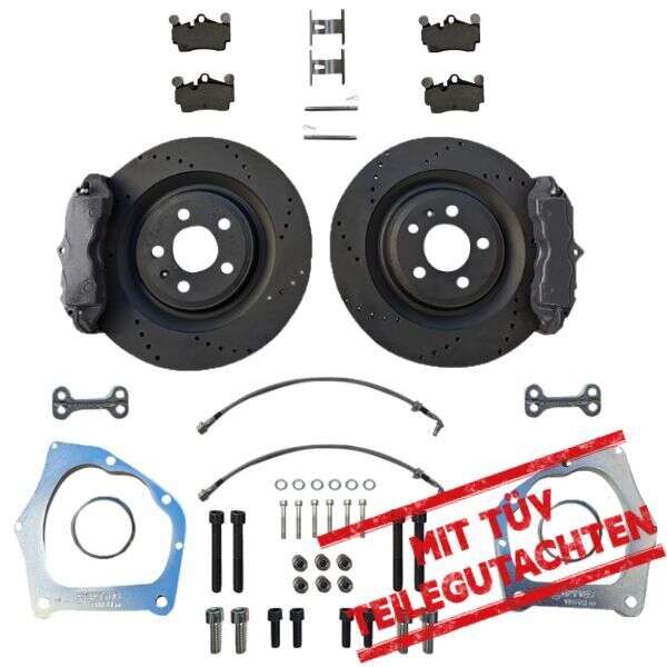 Großes Bremsanlagen KIT Hinterachse Golf 5 6 Audi A1 A3 Porsche Cayenne 4-Kolben Sattel VW Golf 5R 6R Handbremssattel 356x22 Bremsscheibe mit Teilegutachten - Farbe Bremssattel: Blank ohne Farbe Großes Bremsanlagen KIT Hinterachse Golf 5 6 Audi A1 A3 Porsche Cayenne 4-Kolben Sattel VW Golf 5R 6R Handbremssattel 356x22 Bremsscheibe mit Teilegutachten - Farbe Bremssattel: Blank ohne Farbe