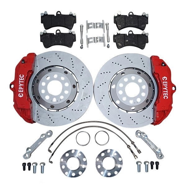 Big Brake systems KIT VW Golf 4 Polo 6r WRC Bora Audi A3 TT Audi RS4 B5 ZR18 Brake caliper 360x32mm Brake disc - Farbe Bremssattel: Rot mit Epytec Logo