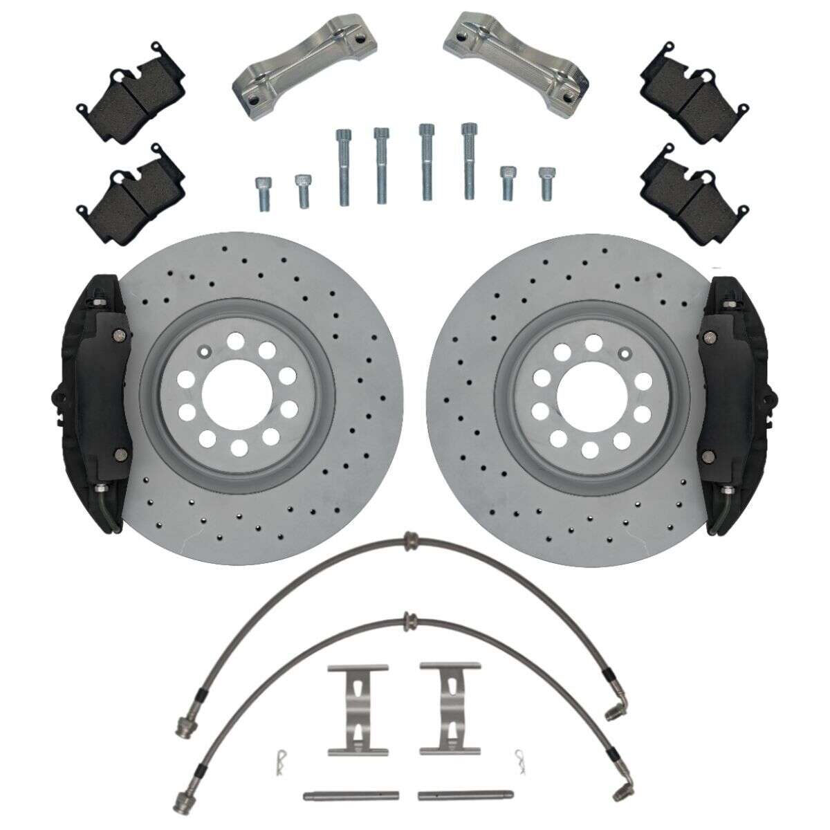 Brake system KIT Golf 3 Passat 35i Corrado VR6 4-piston Porsche 996 brake caliper 312x25mm brake disc - Colour brake caliper: blank without colour