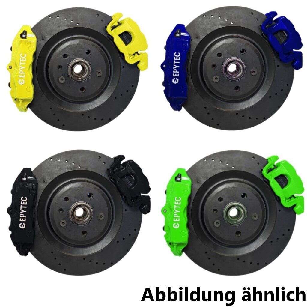 Grand KIT de système de freinage arrière Audi TTRS Passat Audi Q3 Porsche Cayenne étrier 4 pistons VW Golf 5R 6R étrier de frein à main disque de frein céramique 355x22 - Étrier de frein homologué : Peint dans la couleur souhaitée