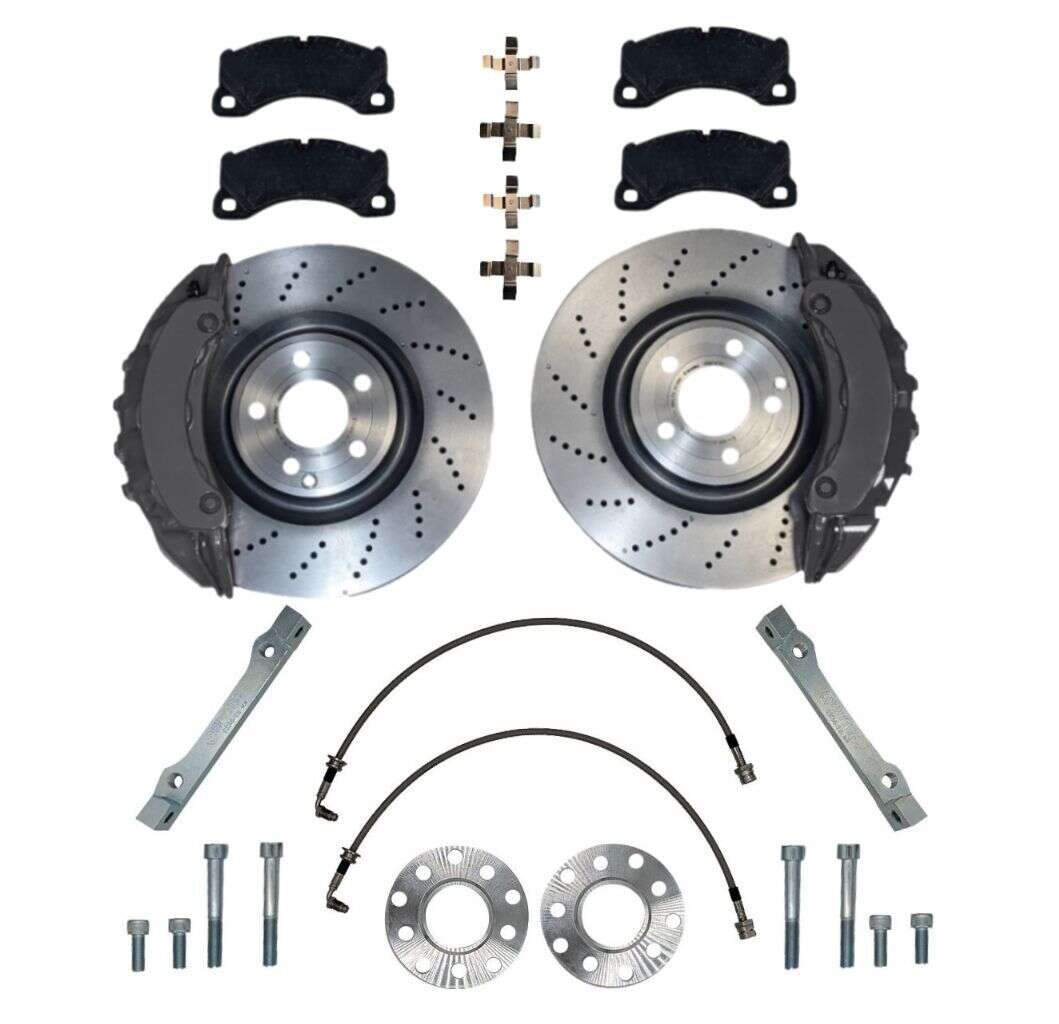 Big Brake system KIT VW Passat Audi A4 S4 B5 Audi A6 Skoda 360x36mm brake disk Mercedes Porsche Panamera 6-piston brake caliper - Farbe Bremssattel: Blank ohne Farbe