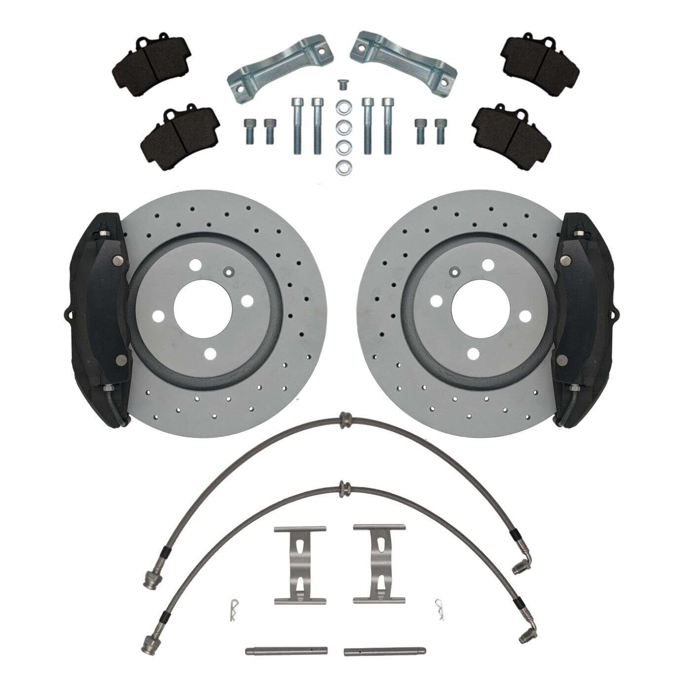 Brake system KIT VW Golf Corrado Passat G60 Porsche brake system brake caliper adapter brake 280x22mm brake disc - colour brake caliper: blank without colour