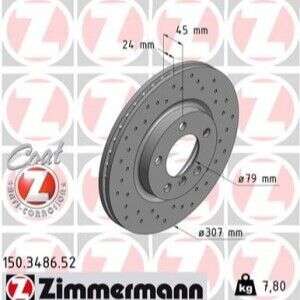 2x BMW Mini Countryman Cooper S Paceman Bremsscheibe Zimmermann Sport 307x24 150.3486.52